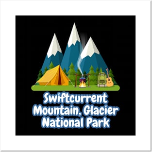 Swiftcurrent Mountain, Glacier National Park Posters and Art